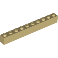 Lego kostka (kostička) 1x10, béžová (611105, 4166138)